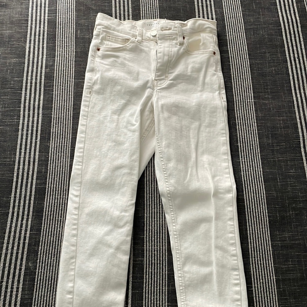 Topshop white denim pant